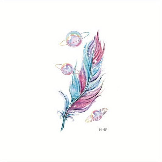 Glow Feather Wings Tattoo Sticker for Music Festivals
