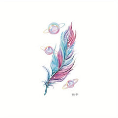Glow Feather Wings Tattoo Sticker for Music Festivals