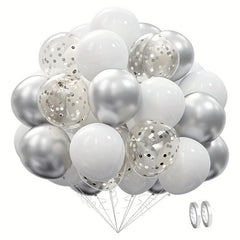60pcs 30 48 Cm Hot Pink Rose Golden Silvery Latex Balloon Party Decoration