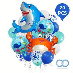 20pcs Ocean Theme Birthday Balloon Decoration Set