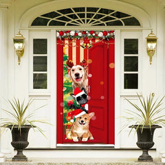 Christmas Decor Banner Dogs Merry Christmas Decoration