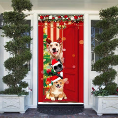 Christmas Decor Banner Dogs Merry Christmas Decoration