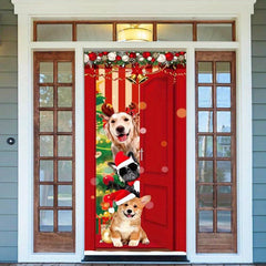 Christmas Decor Banner Dogs Merry Christmas Decoration