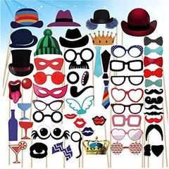 58pcs Wedding Photo Props Paper Kit for Wedding Party Decor