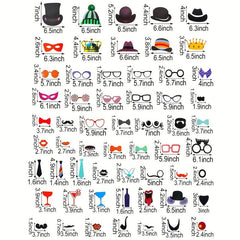 58pcs Wedding Photo Props Paper Kit for Wedding Party Decor