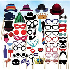 58pcs Wedding Photo Props Paper Kit for Wedding Party Decor