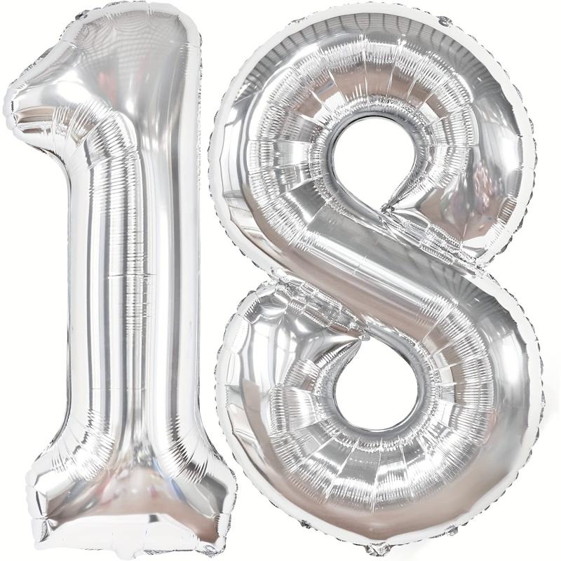 Silvery 18th Birthday Balloon 101 Adult Shower Party Decoration