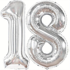 Silvery 18th Birthday Balloon 101 Adult Shower Party Decoration