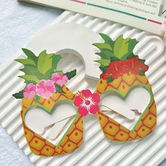8pcs Hawaiian Party Glasses Flamingo Ice Cream Beach Party Photo Props