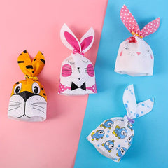 50pcs Animal Rabbit Ear Gift Packaging Bags Portable Gift Packaging Bags
