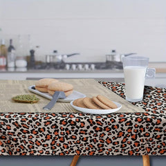 1pc Disposable 54''x108'' Jungle Animal Theme Tablecloth