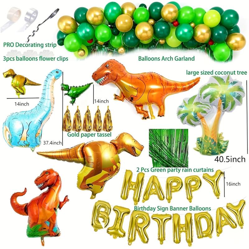 Forest Dinosaur Theme Balloon Set for Boy Birthday Party