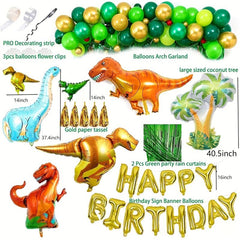 Forest Dinosaur Theme Balloon Set for Boy Birthday Party