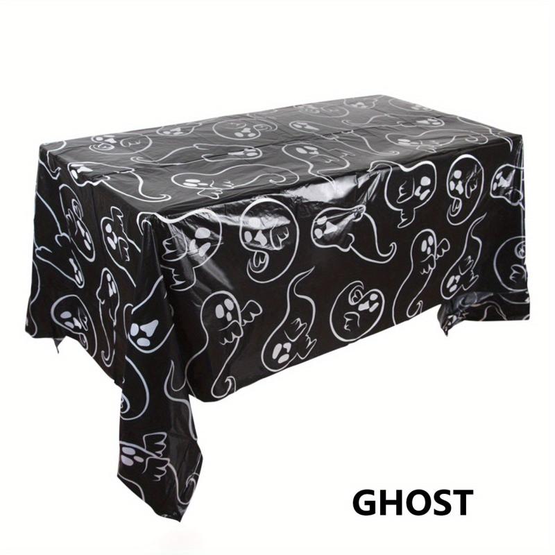 Waterproof Halloween Tablecloth 220x130cm Disposable Plastic Cover Spooky Decor