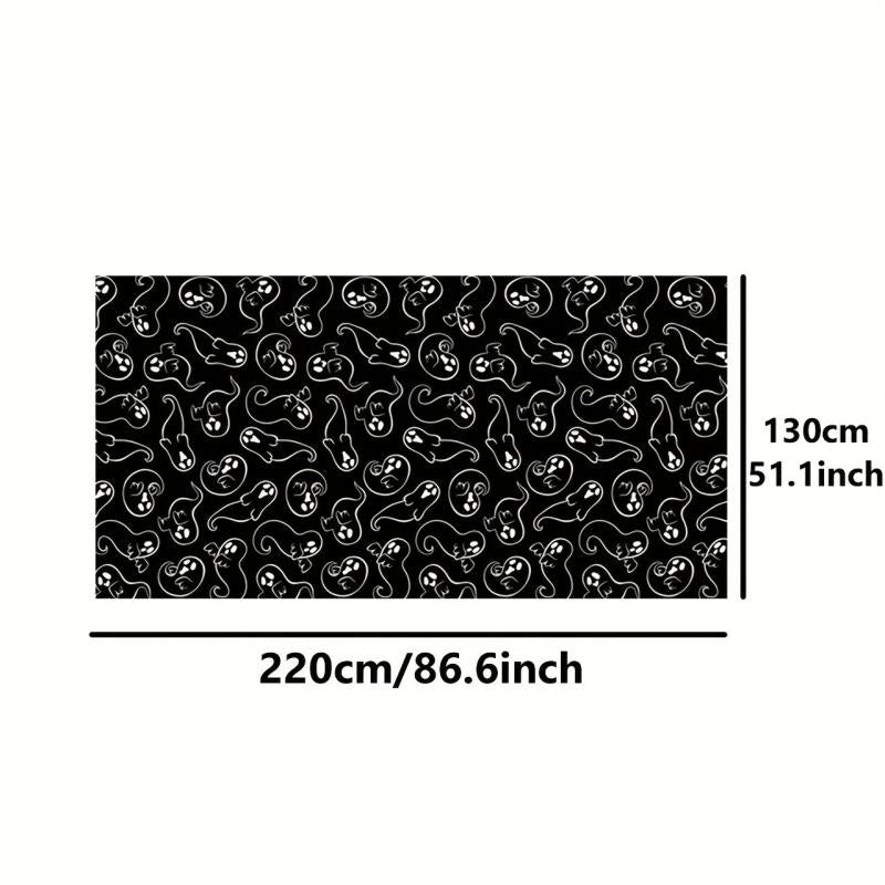 Waterproof Halloween Tablecloth 220x130cm Disposable Plastic Cover Spooky Decor