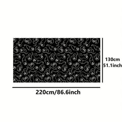 Waterproof Halloween Tablecloth 220x130cm Disposable Plastic Cover Spooky Decor