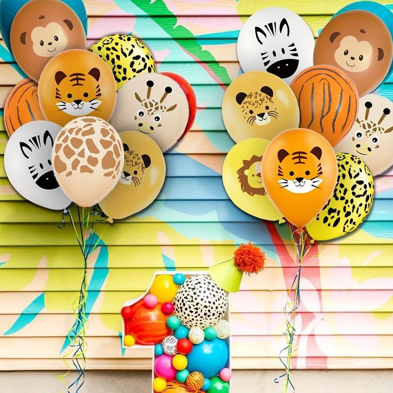 10pcs Forest Animals Ribbon Balloon Set for Birthday Decoration