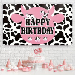Fun Farm Spotted Cow Birthday Party Decoration Backdrop