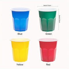 100pcs 200ml Disposable Plastic Cups Colorful Game Toy Party Supplies