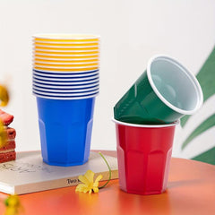 100pcs 200ml Disposable Plastic Cups Colorful Game Toy Party Supplies
