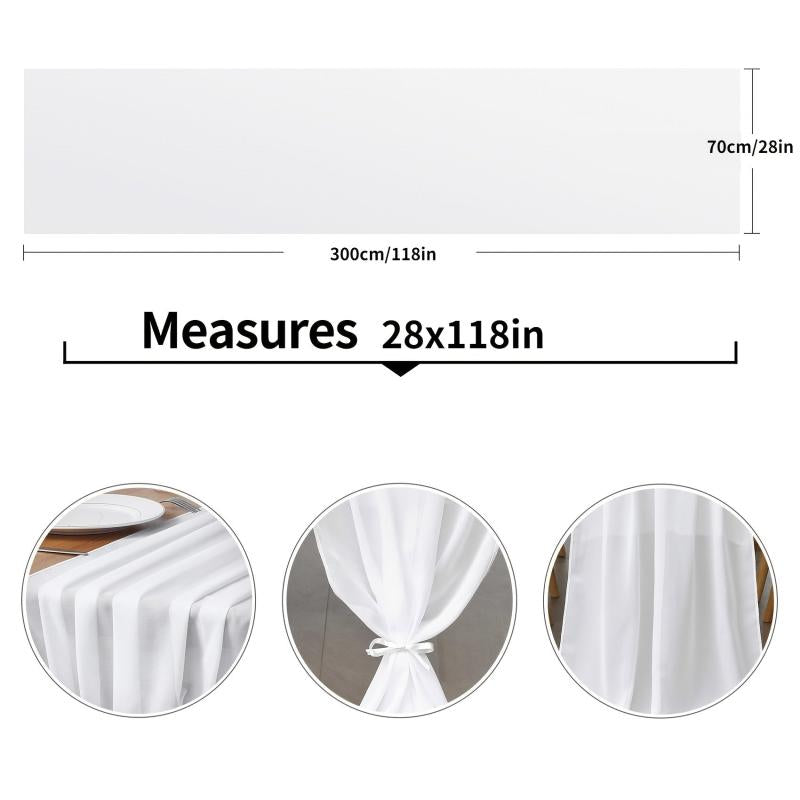 Chiffon Table Runner 71 12cmx299 Romantic Wedding Runner Tablecloth Home Decor