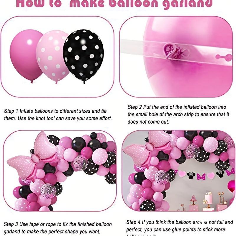 143pcs Pink Balloon Party Set Girl Birthday Decoration Supplies