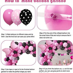 143pcs Pink Balloon Party Set Girl Birthday Decoration Supplies
