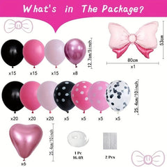 143pcs Pink Balloon Party Set Girl Birthday Decoration Supplies