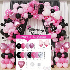 143pcs Pink Balloon Party Set Girl Birthday Decoration Supplies