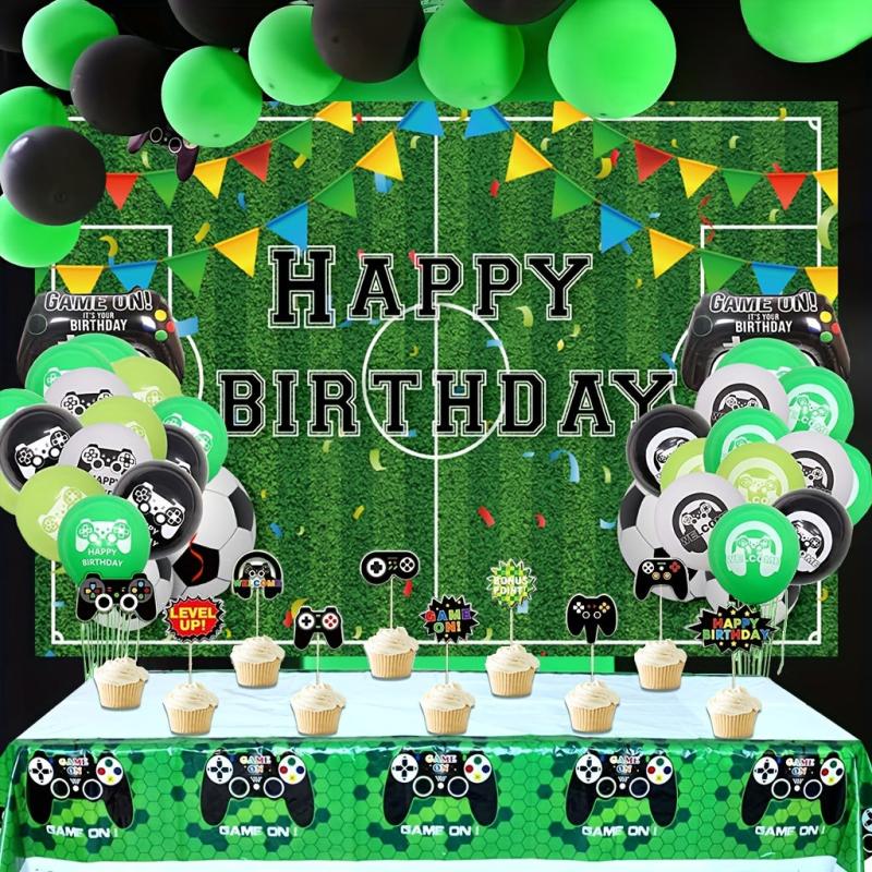 Soccer Birthday Party Backdrop 5x3ft Football Field Photo Background
