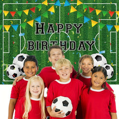 Soccer Birthday Party Backdrop 5x3ft Football Field Photo Background