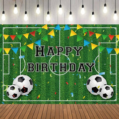 Soccer Birthday Party Backdrop 5x3ft Football Field Photo Background