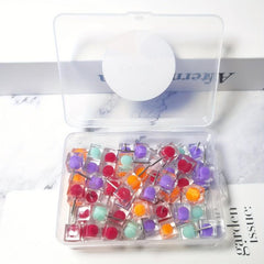 50pcs Push Pins Thumb Tacks For Bulletin Board Multicolor Office Tacks
