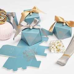 50pcs Rhinestone Paper Candy Boxes - Wedding, Baby Shower, Birthday Party Favors