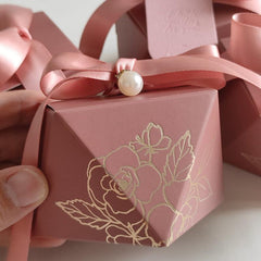 50pcs Rhinestone Paper Candy Boxes - Wedding, Baby Shower, Birthday Party Favors