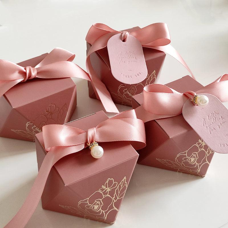 50pcs Rhinestone Paper Candy Boxes - Wedding, Baby Shower, Birthday Party Favors