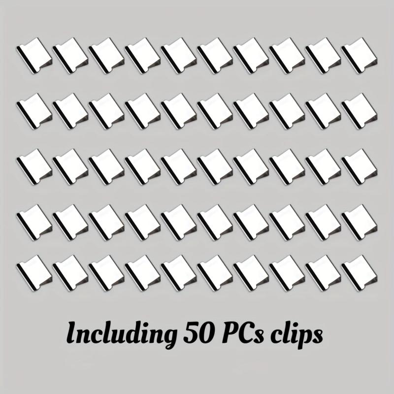 2pcs Clip Holders & 50pcs Clips for Document Storage