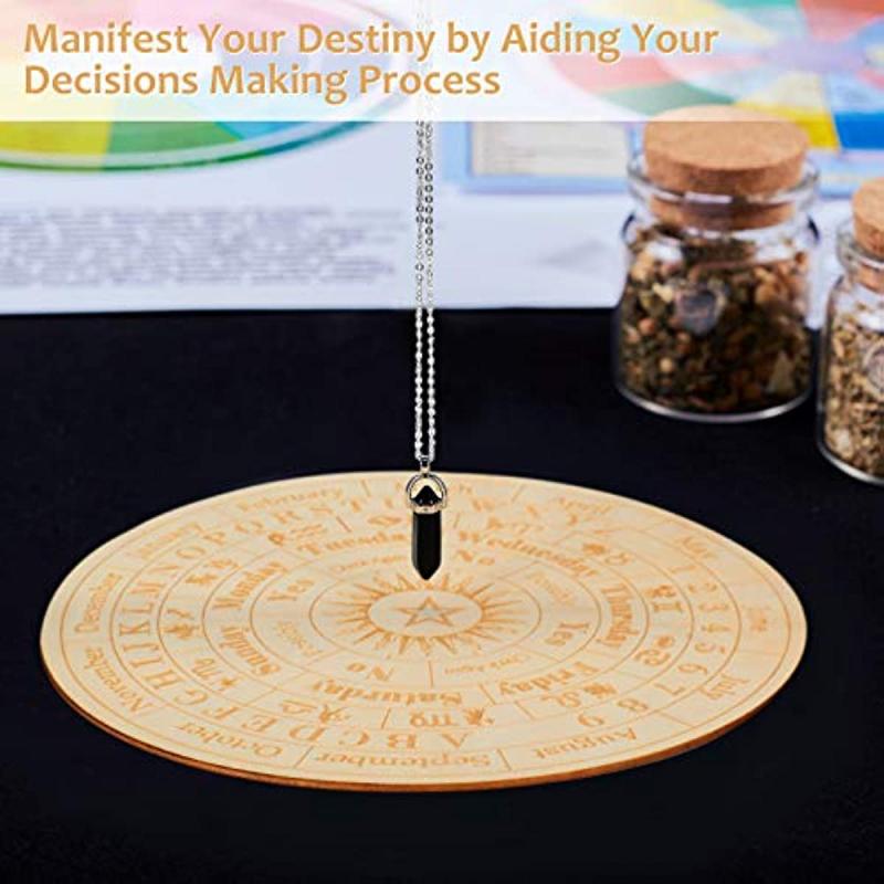 Star Pendulum Board Wooden Dowsing for Witchcraft 9.8inch