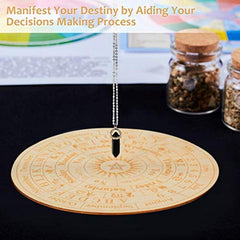 Star Pendulum Board Wooden Dowsing for Witchcraft 9.8inch
