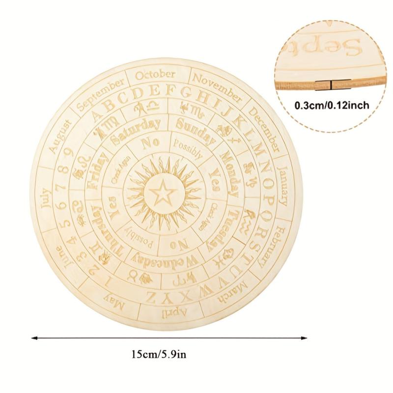 Star Pendulum Board Wooden Dowsing for Witchcraft 9.8inch