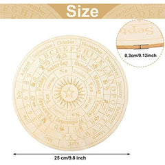 Star Pendulum Board Wooden Dowsing for Witchcraft 9.8inch