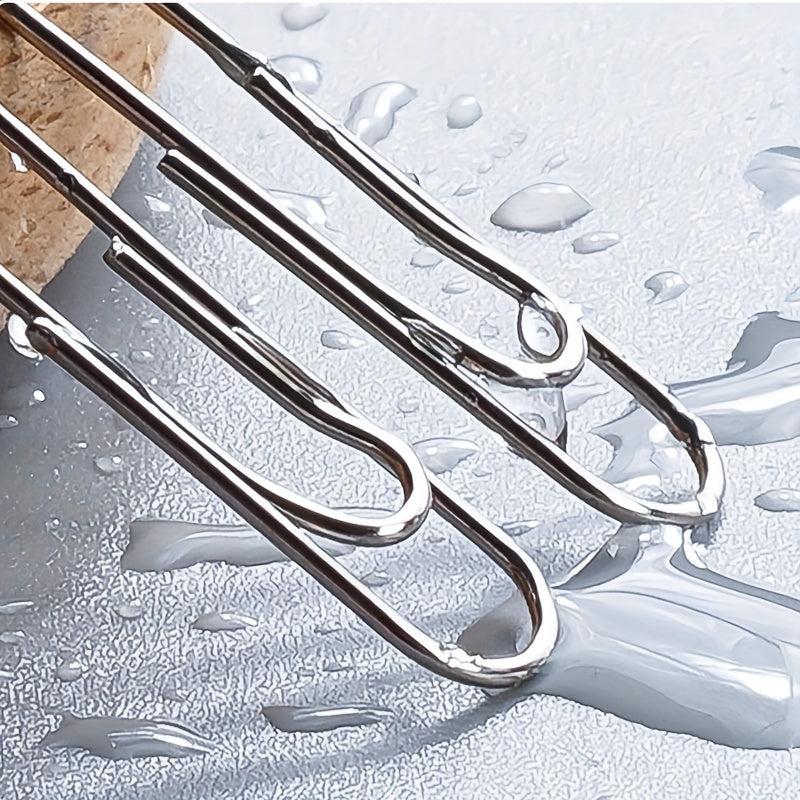160pcs 28mm Silvery Paper Clip Steel Core Nickel Plated w/ Clip Box