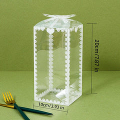 6pcs Transparent Plastic Chocolate Candy Box for Festive Party Favors