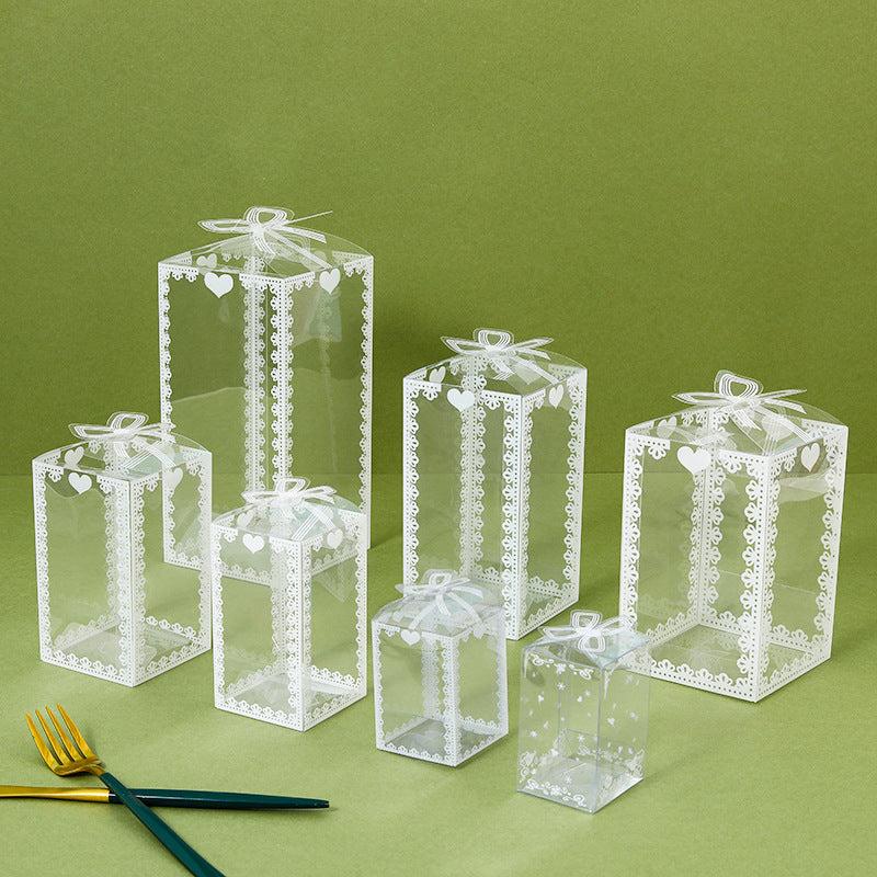 6pcs Transparent Plastic Chocolate Candy Box for Festive Party Favors