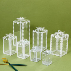 6pcs Transparent Plastic Chocolate Candy Box for Festive Party Favors