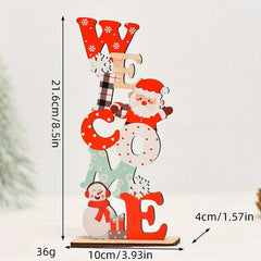 Christmas Wooden Santa Letter Tabletop Ornaments Gift