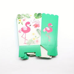 12pcs Hawaiian Flamingo Summer Popcorn Containers Disposable Large Cups