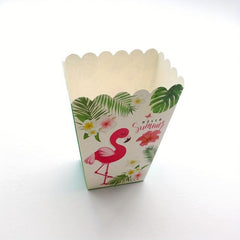 12pcs Hawaiian Flamingo Summer Popcorn Containers Disposable Large Cups
