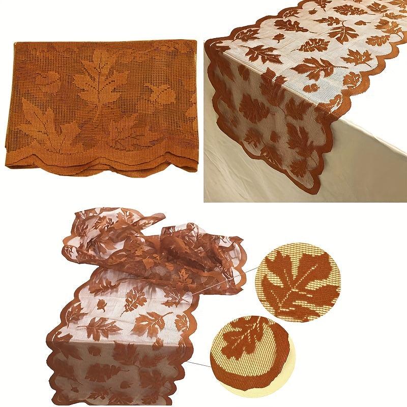 Maple Leaf Lace Table Runner Golden Fall Dinner Parties Restaurant Party Decorat