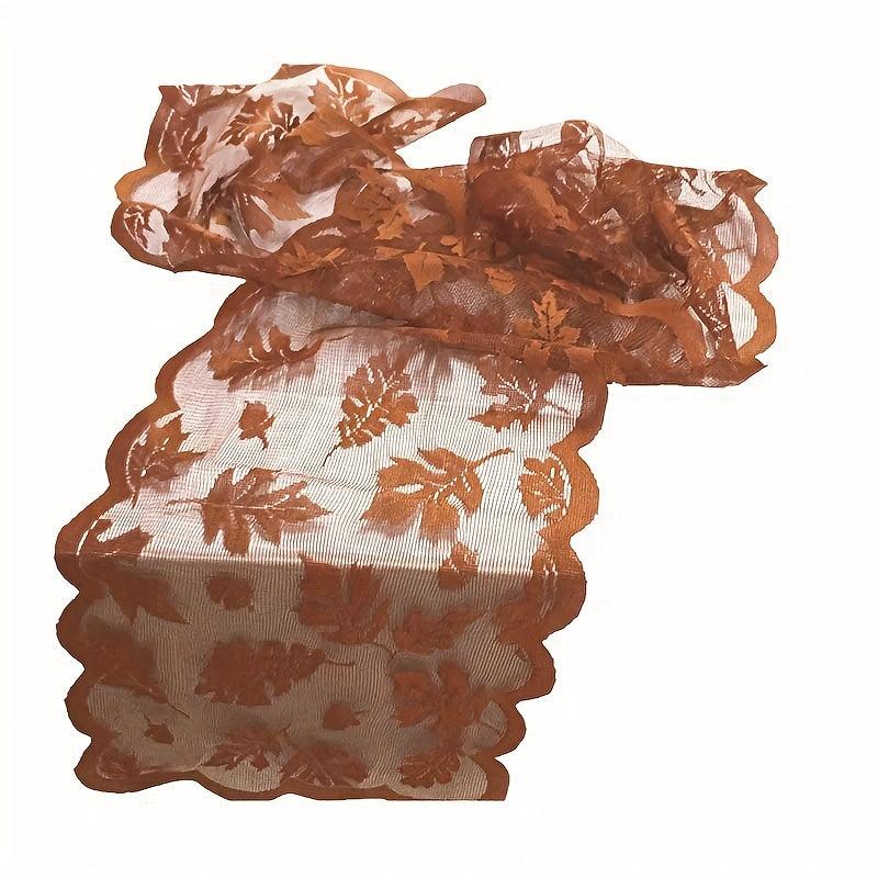 Maple Leaf Lace Table Runner Golden Fall Dinner Parties Restaurant Party Decorat